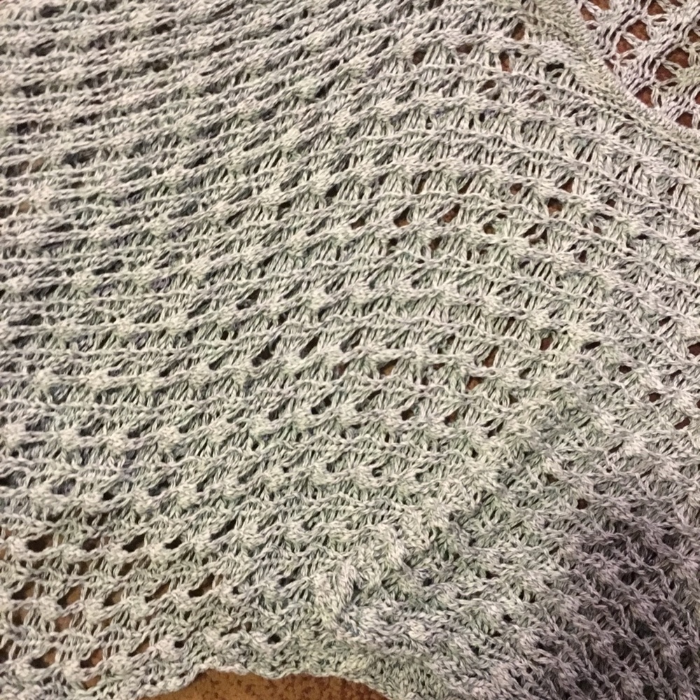 Light teal knit poncho never worn - Picture 4 of 5